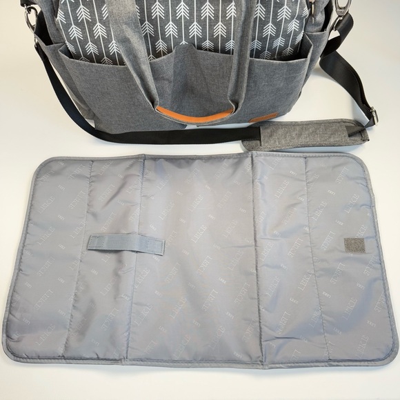 Leke Baby Gray Diaper Bag Tote - Picture 14 of 17